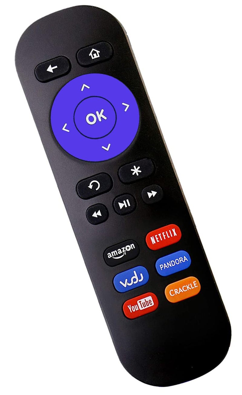 Elekpia Replacement Remote Control for Roku Box Model: Roku 1, Roku 2(HD, XD, XS), Roku 3, Roku LT, HD, XD, XDS, Roku N1, Roku Express, Roku Express+ with YouTube Netflix Crackle Vudu Keys - Image 2